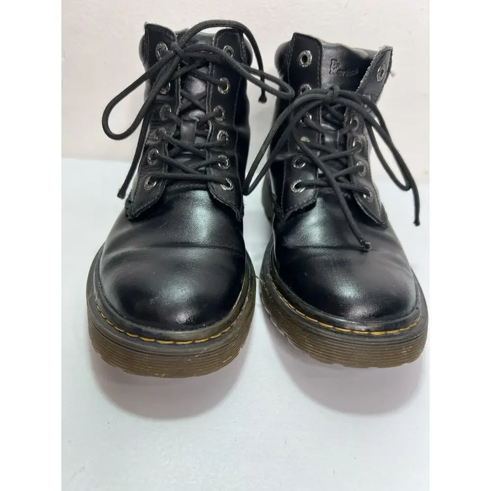Dr. Martens Cartor Black Leather Ankle Boots Lace-Up Classic Women’s 9 Men’s 8